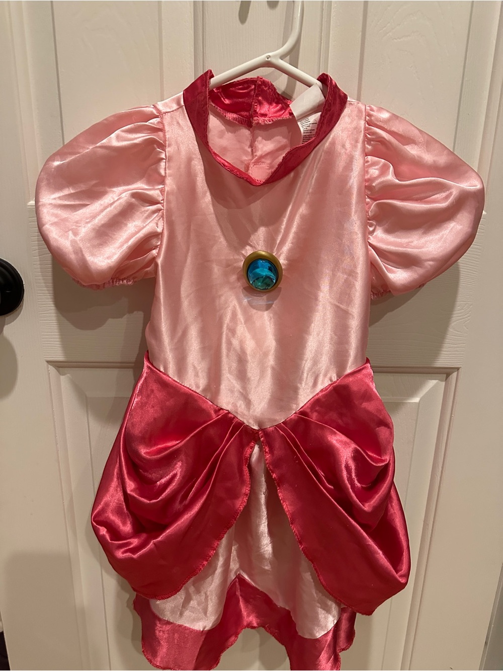 Pink Princess peach Kids Costume Dress with Jewel Accent 3t 4t